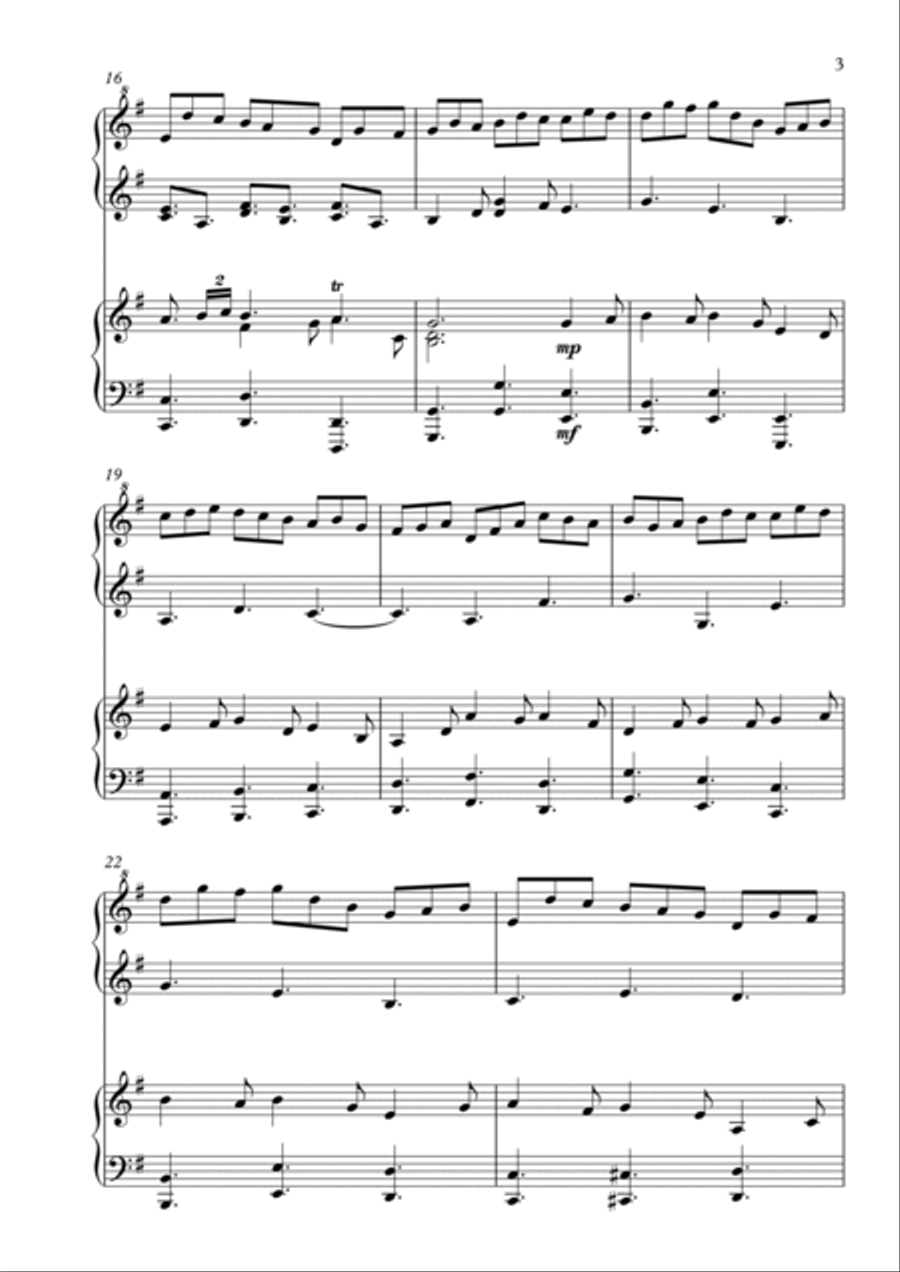 Jesu, Joy of Man's Desiring (BWV 147) - Arranged for 2 Pianos 2 Pianos, 4-Hands scores gallery preview page 3