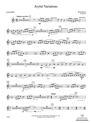 Joyful Variations: 2nd Oboe