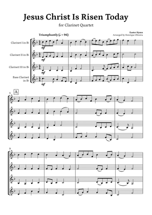 Book cover for Jesus Christ Is Risen Today (for Clarinet Quartet) - Easter Hymn