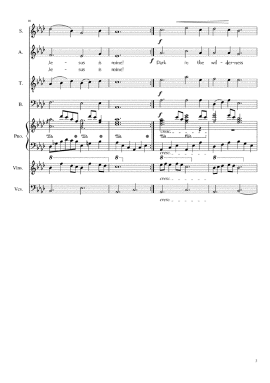 FADE, FADE EACH EARTHLY JOY 4-Part scores gallery preview page 3