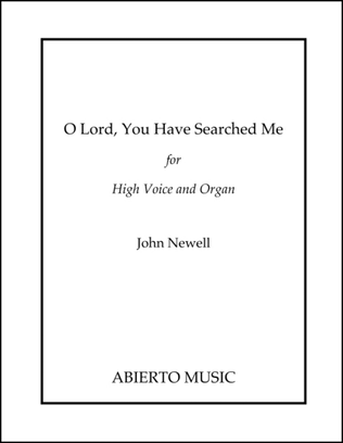 Book cover for Oh Lord, You Have Searched Me