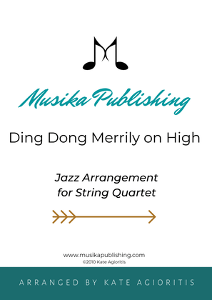Book cover for Ding Dong Merrily on High - Jazz Carol for String Quartet