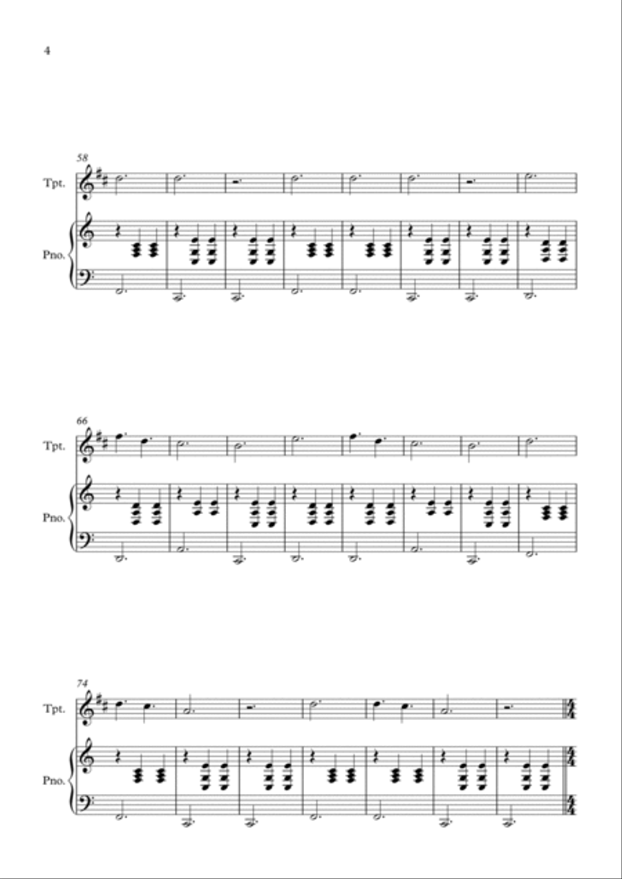 La Valse D'amelie B-Flat Trumpet scores gallery preview page 4