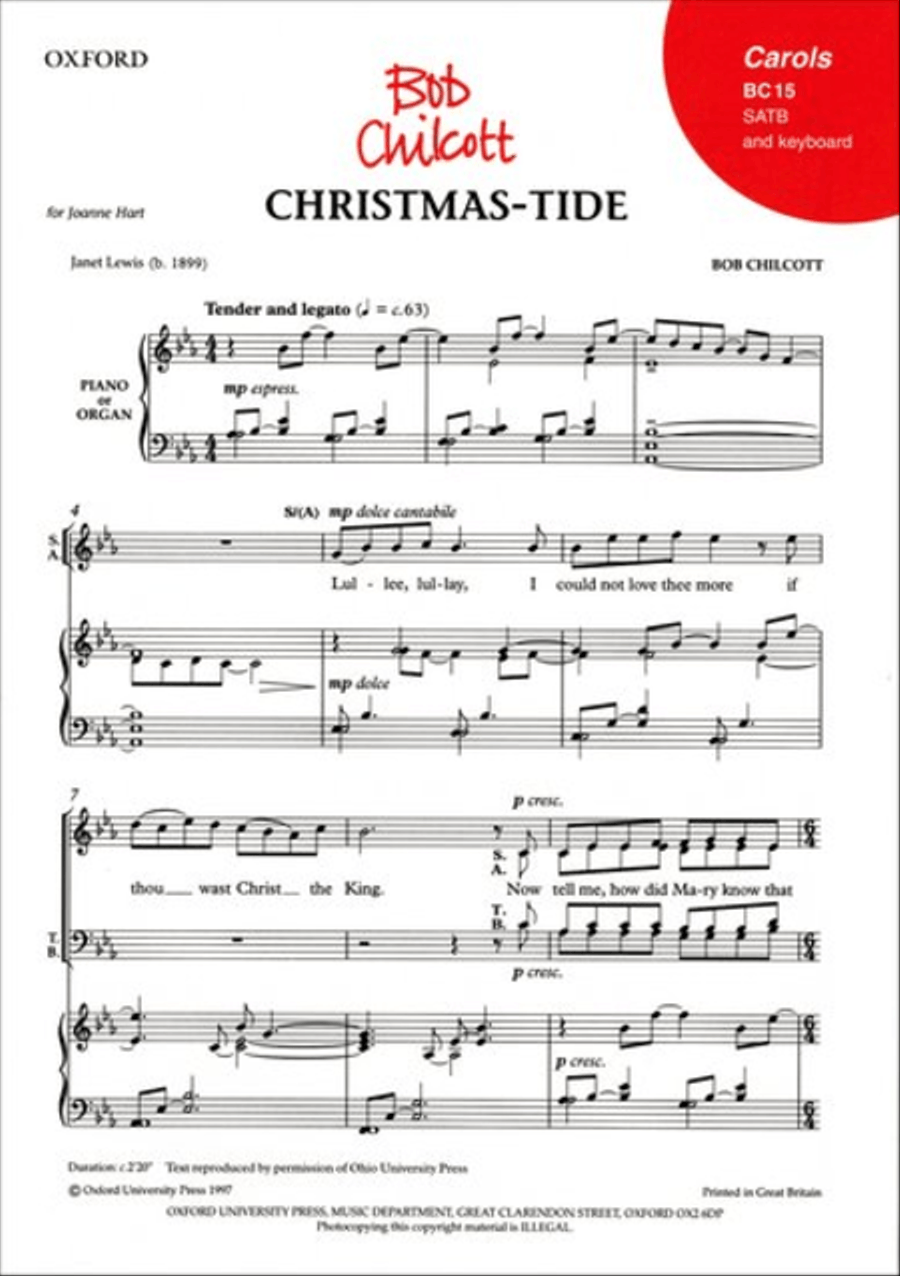 Christmas-tide Christmas-tide 4-Part scores gallery preview page 1
