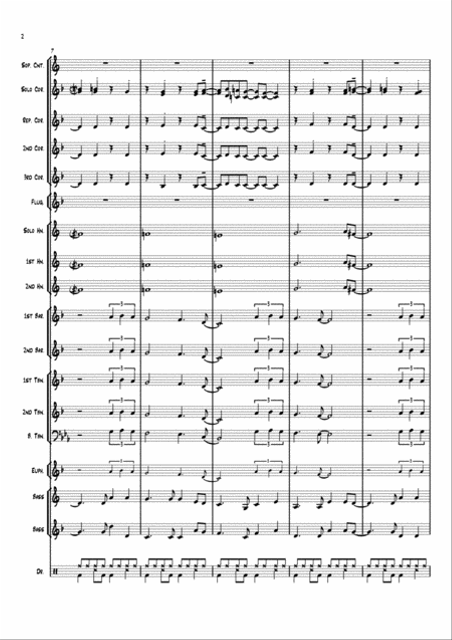 Isn't She Lovely Isn't She Lovely Brass Band scores gallery preview page 2