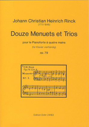 Book cover for Douze Menuets et Trios pour le Pianoforte à quatre mains op. 79