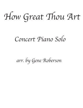 Book cover for How Great Thou Art Concert Piano Solo