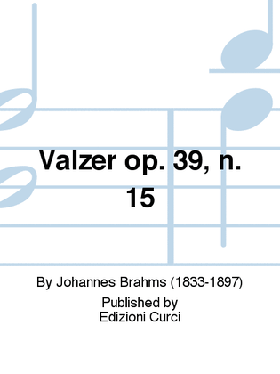 Book cover for Valzer op. 39, n. 15