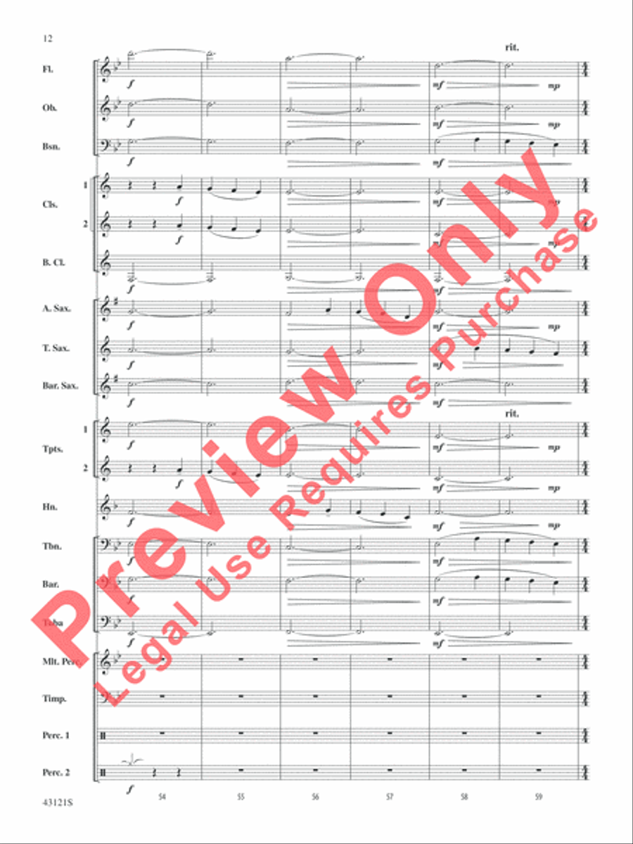 Godzilla, Selections from Concert Band scores gallery preview page 13