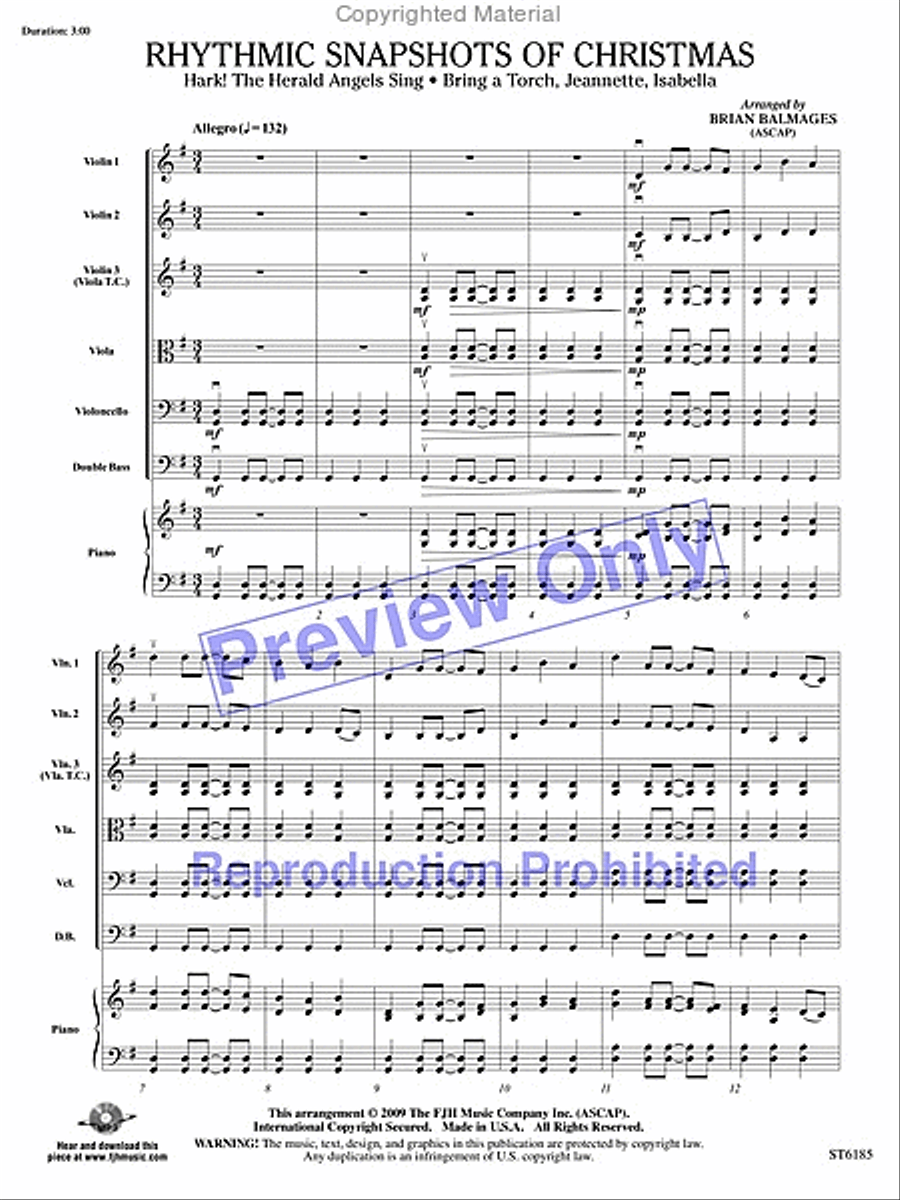 Rhythmic Snapshots of Christmas String Orchestra scores gallery preview page 2