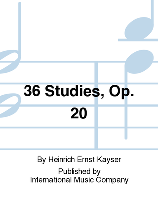 Book cover for 36 Studies, Op. 20
