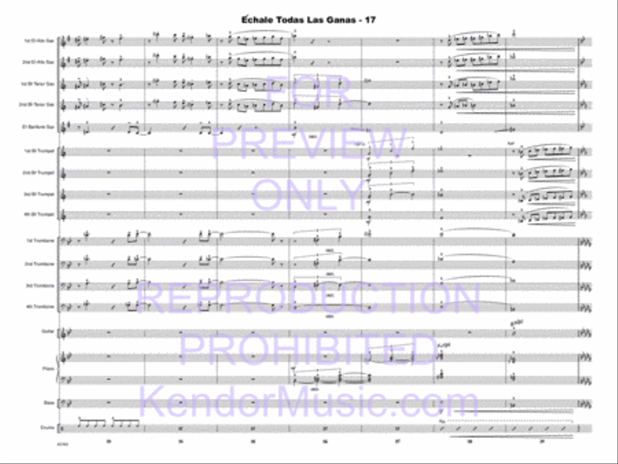 Echale Todas Las Ganas (Give It All You Got) Jazz Ensemble scores gallery preview page 18