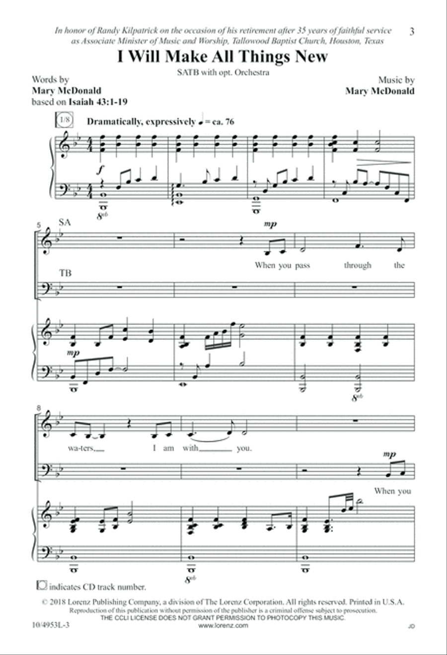 I Will Make All Things New 4-Part scores gallery preview page 3