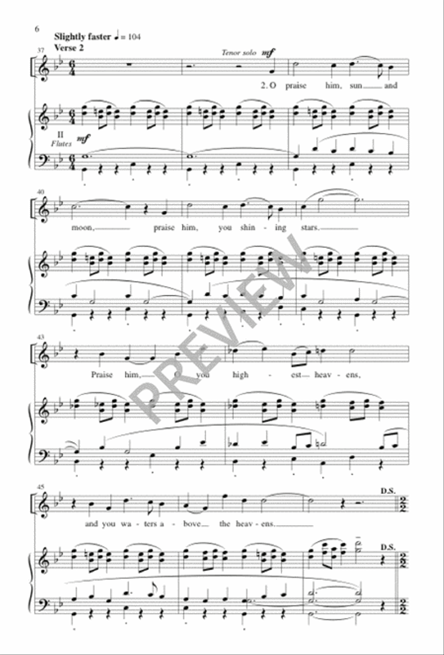 Laudate Dominum de caelis 4-Part scores gallery preview page 5