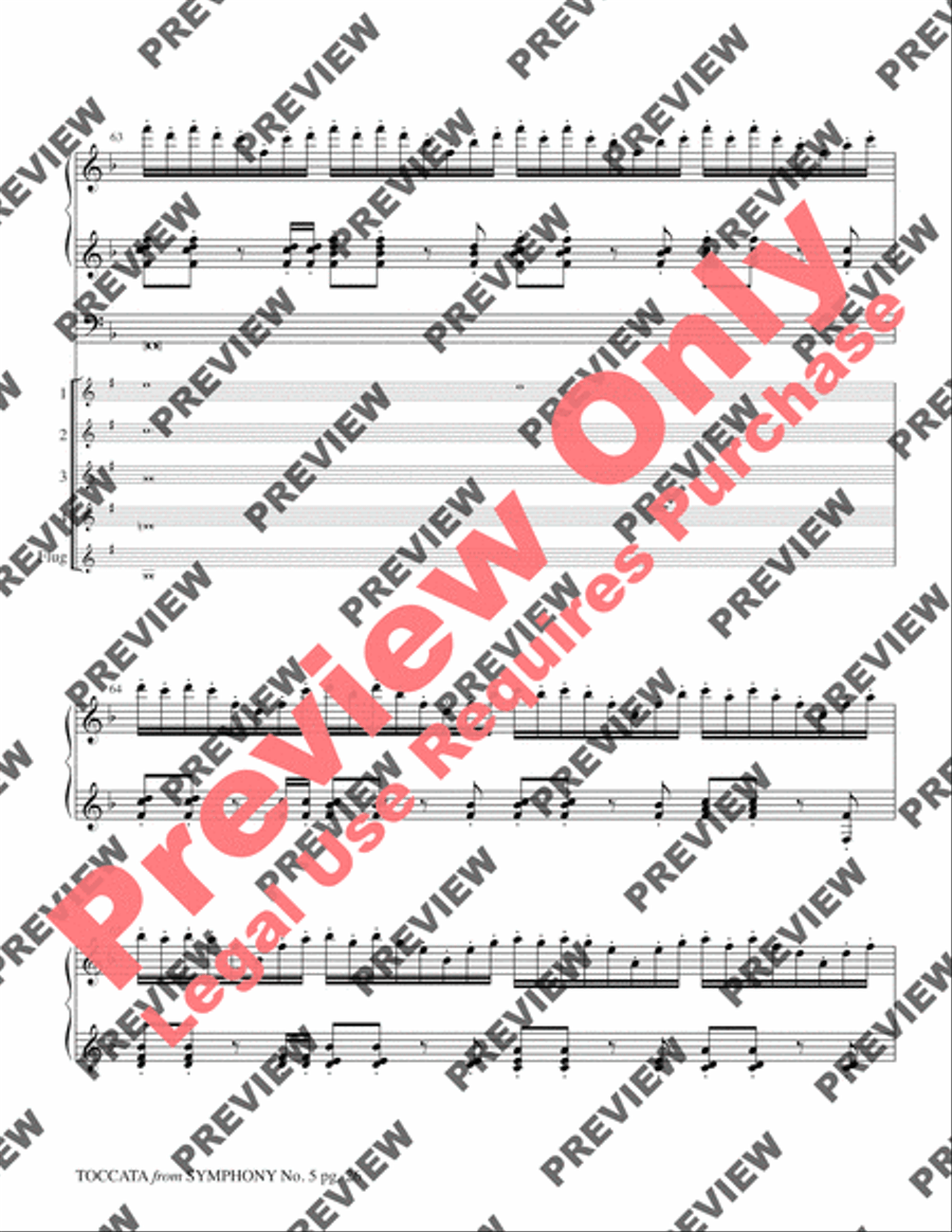 Toccata (from Symphony No. 5) Small Ensemble scores gallery preview page 28