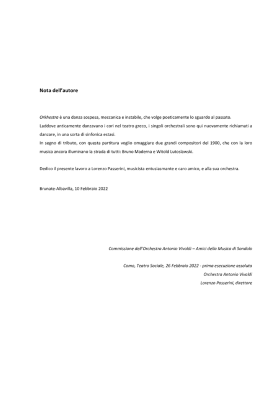 Umberto Pedraglio: ORKHESTRA (ES-22-008) - Score Only Full Orchestra scores gallery preview page 3