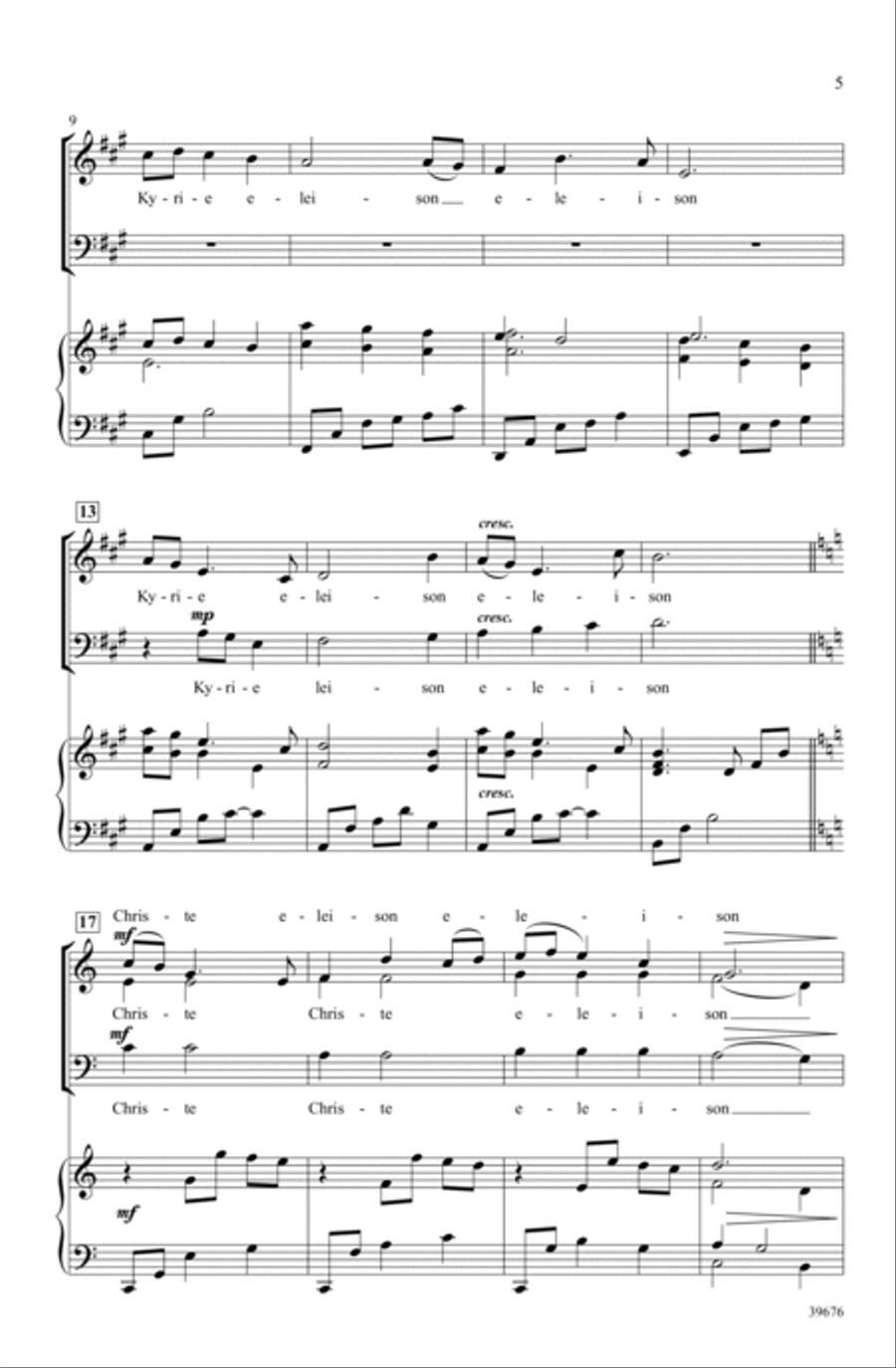 Missa Festiva Missa Festiva 4-Part scores gallery preview page 3