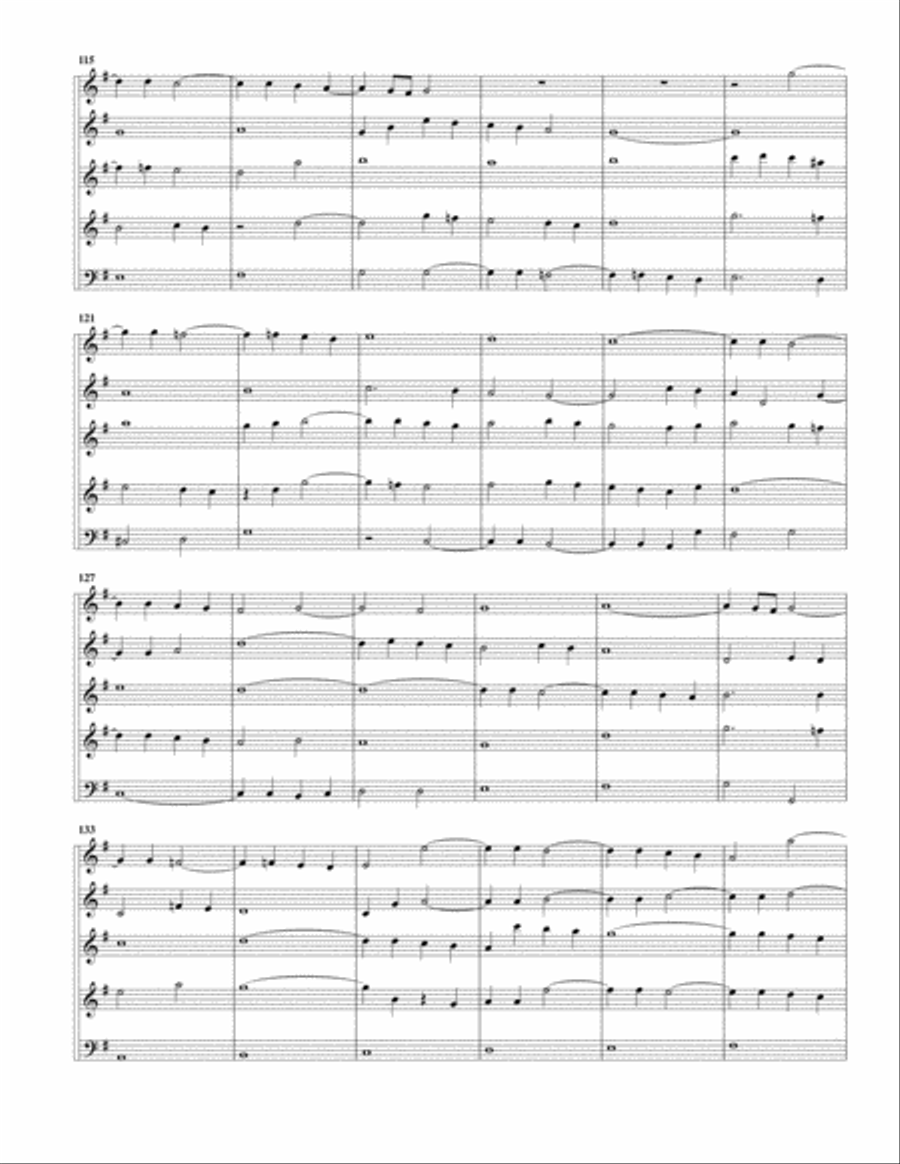 Gravement from Piece d'orgue (Fantasia), BWV 572/II (arrangement for 5 recorders) Recorder scores gallery preview page 6