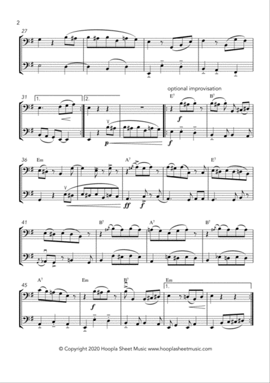 Für Elise Swing Für Elise Swing String Duet scores gallery preview page 2