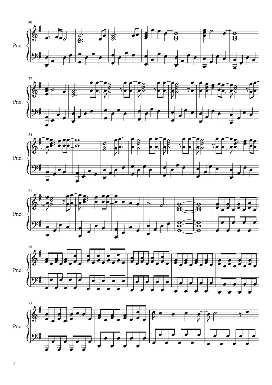 Welcome to the Black Parade Easy Piano scores gallery preview page 2