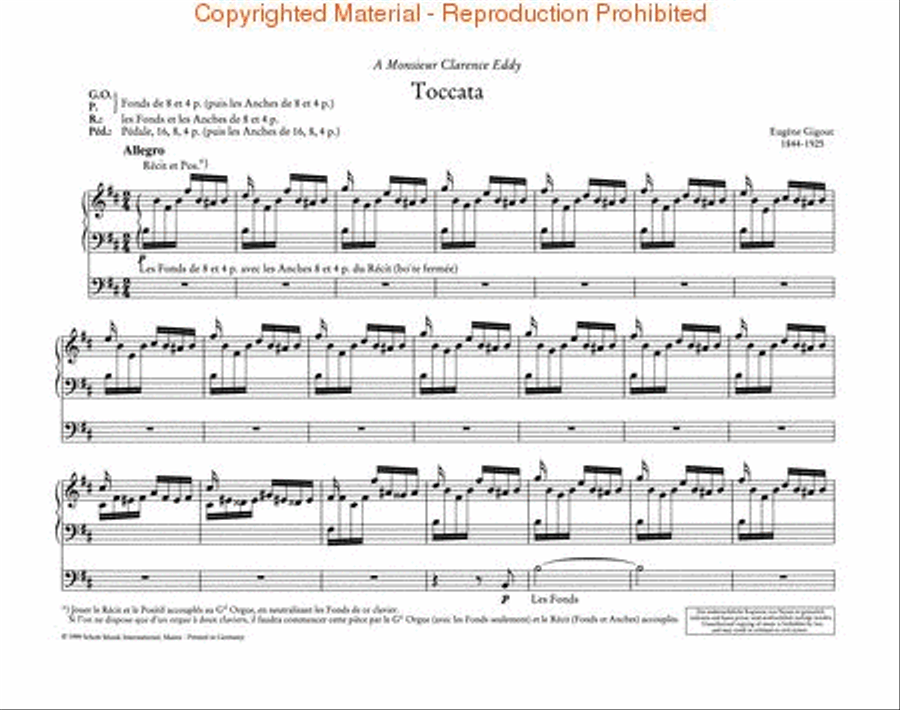 Toccata in B Minor Organ scores gallery preview page 2