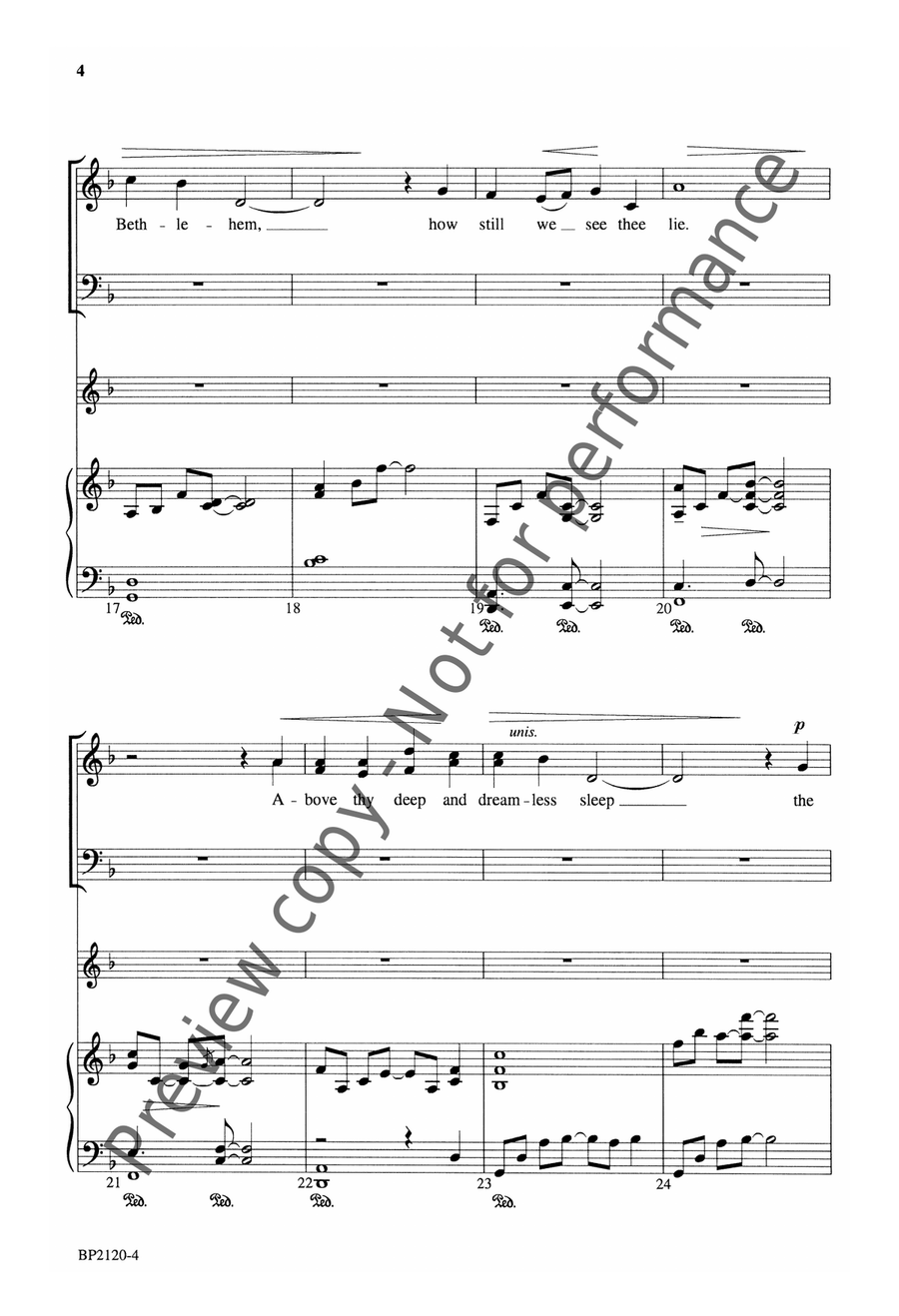 O Little Town of Bethlehem SATB - Forrest 4-Part scores gallery preview page 5
