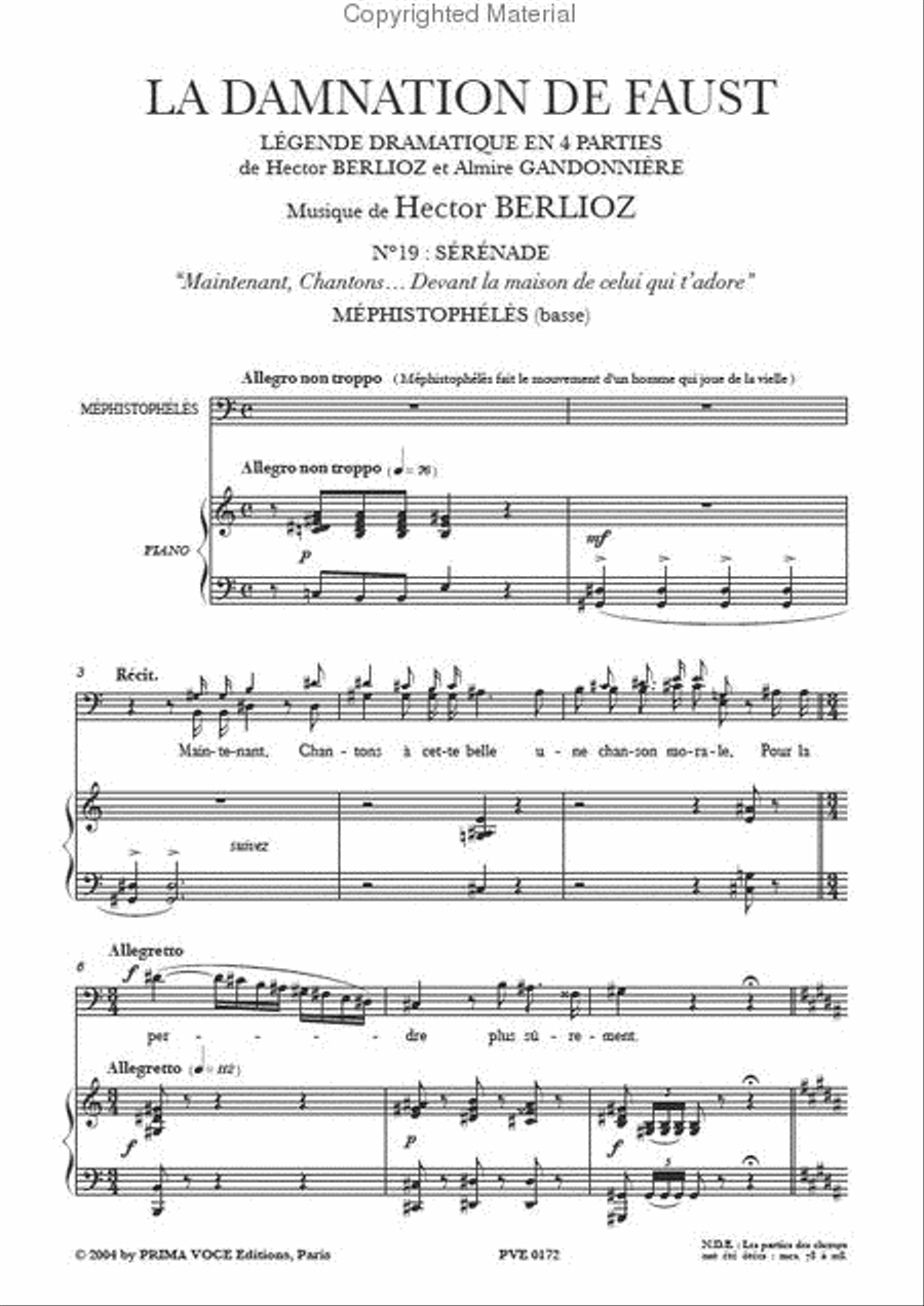 Maintenant, Chantons... Devant la maison De celui qui t'adore from La Damnation de Faust Bass Voice scores gallery preview page 2