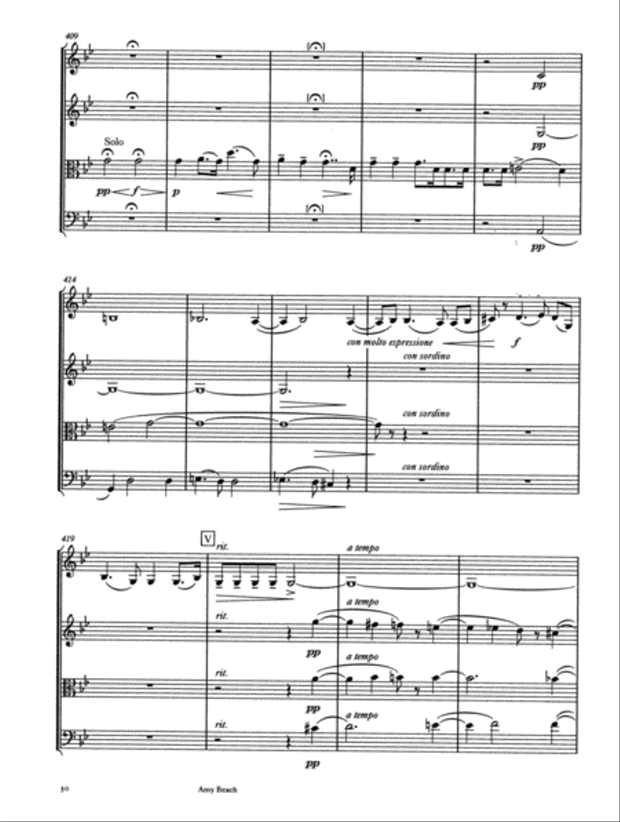 Quartet for Strings (in One Movement), Opus 89 String Quartet scores gallery preview page 3