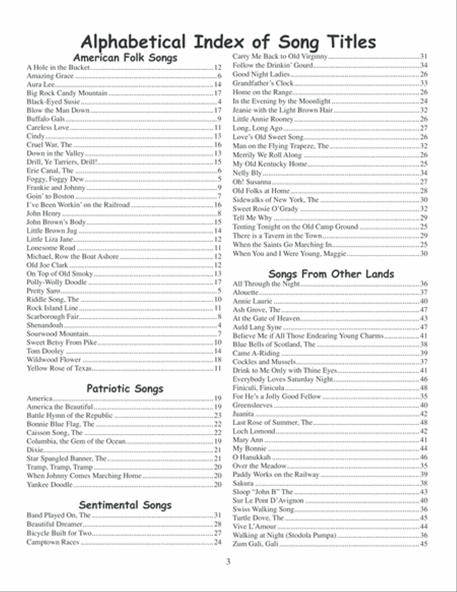 A Treasury of Favorite Songs for Autoharp Piano scores gallery preview page 4