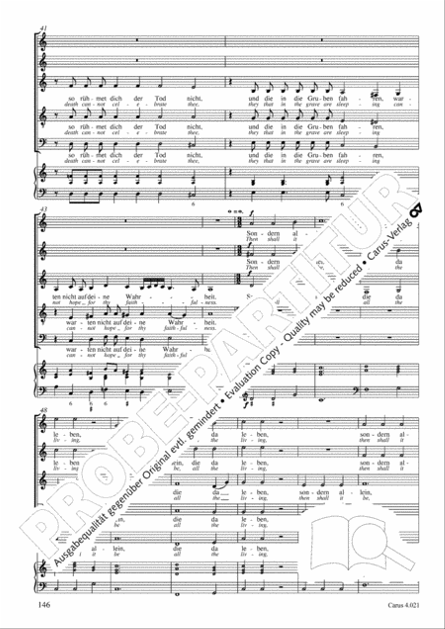Schein: Israelsbrunnlein. Fontana d'Israel. Complete edition Choir scores gallery preview page 153