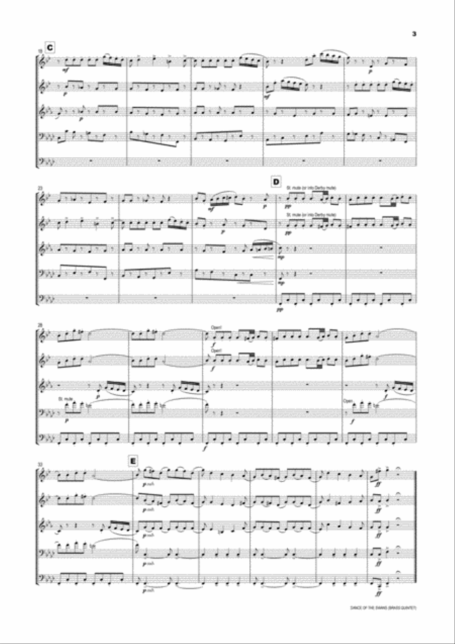 Dance of the Swans Brass Ensemble scores gallery preview page 4