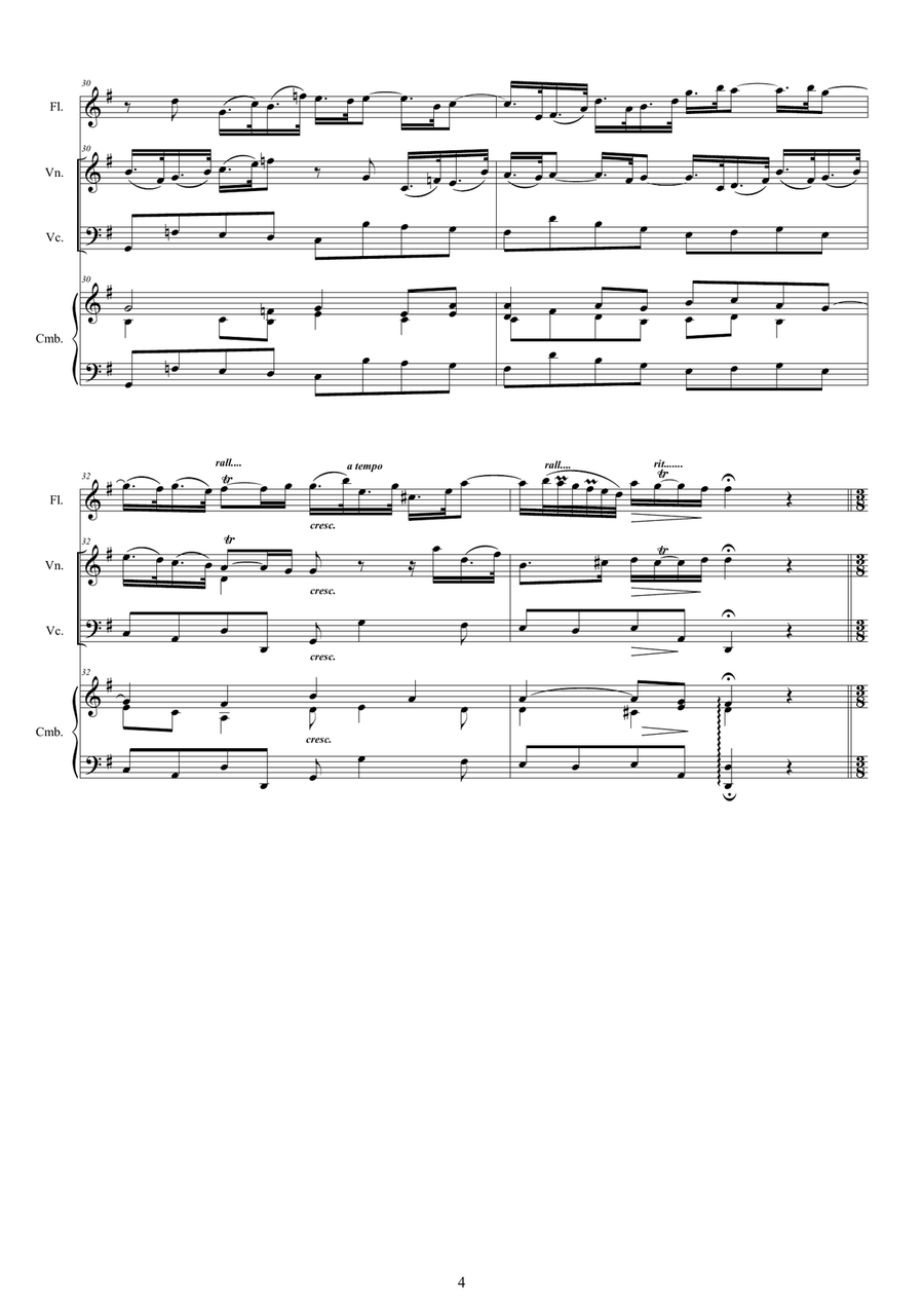 Bach - Trio Sonata in G major BWV 1038 for Flute, Violin Bach - Trio Sonata in G major BWV 1038 for Flute, Violin