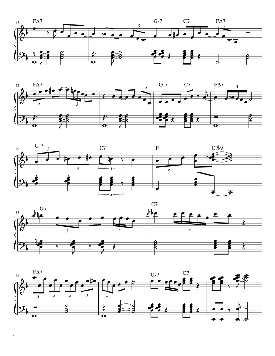 Deck the Halls (Jazz Piano) Piano Solo scores gallery preview page 2