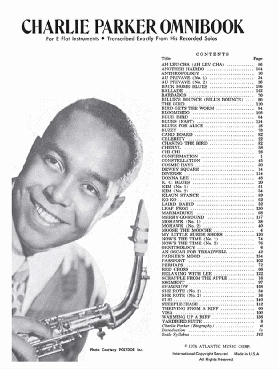 Charlie Parker – Omnibook