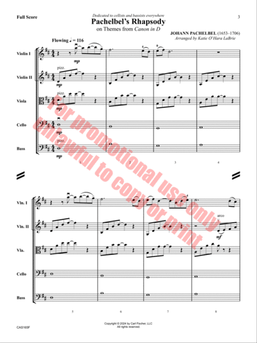 Pachelbel's Rhapsody Pachelbel's Rhapsody Orchestra scores gallery preview page 4