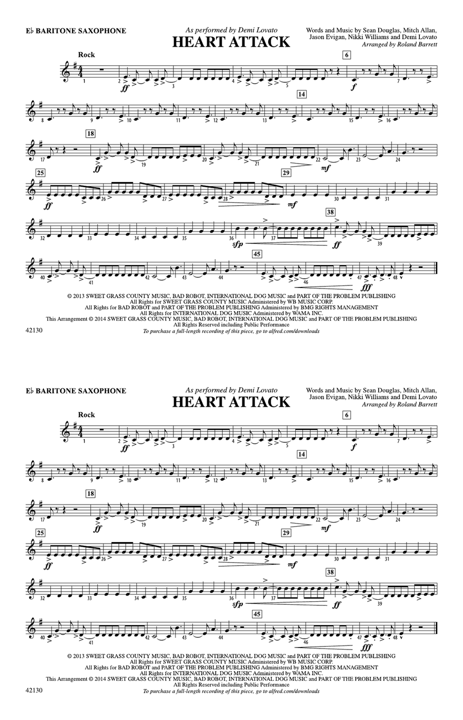 Heart Attack: E-flat Baritone Saxophone