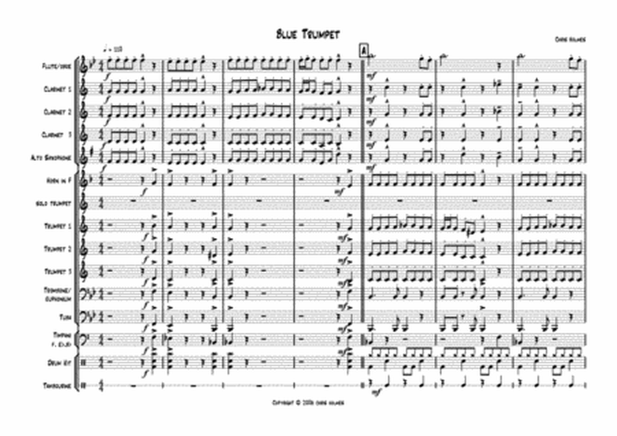 Blue Trumpet - for solo trumpet and Junior Wind Band image number null