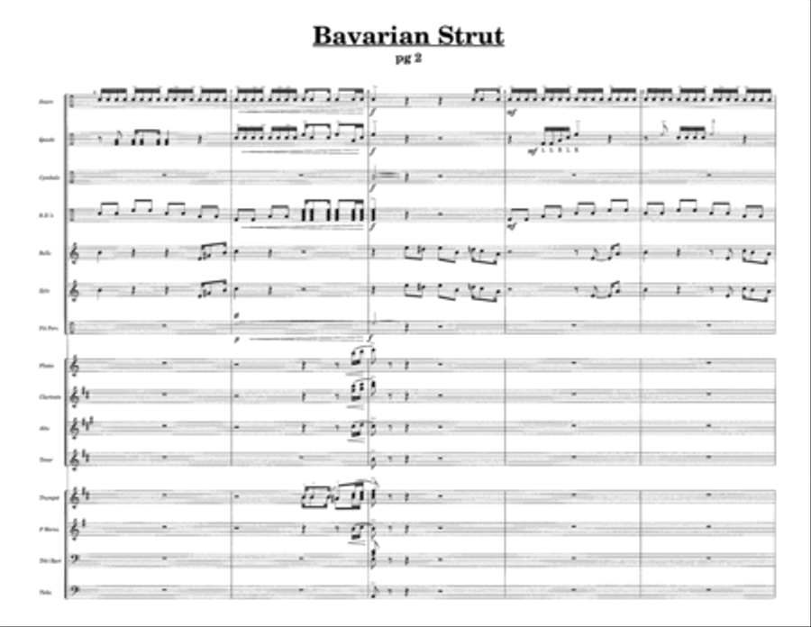 Bavarian Strut w/Tutor Tracks Percussion Ensemble scores gallery preview page 4