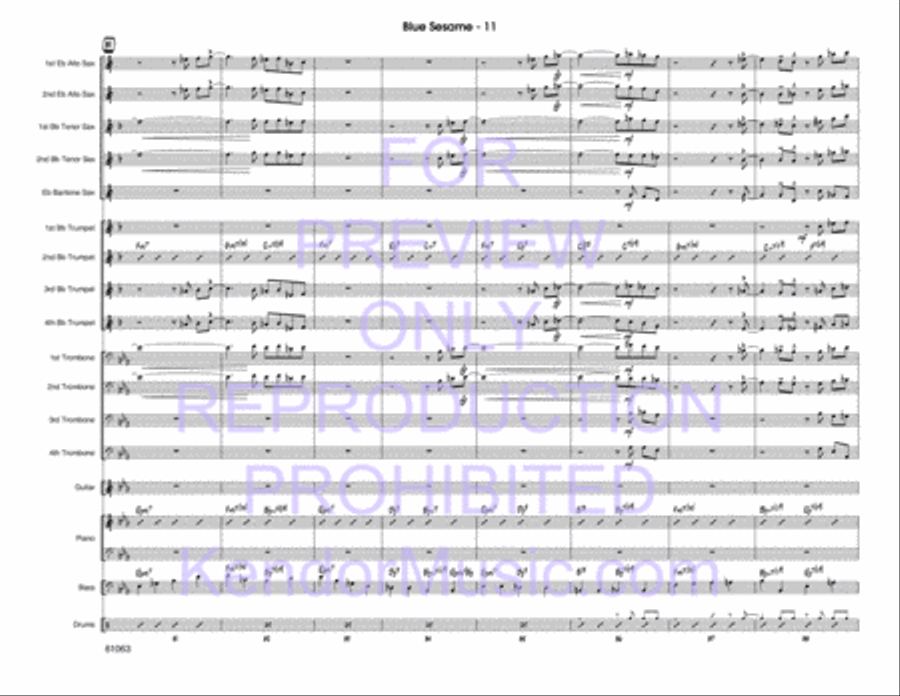 Blue Sesame Blue Sesame Jazz Ensemble scores gallery preview page 12