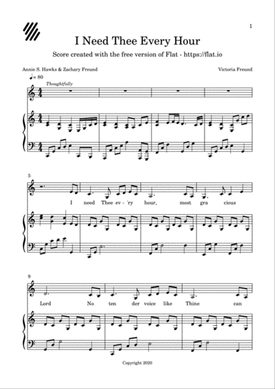 I Need Thee Every Hour Small Ensemble scores gallery preview page 2