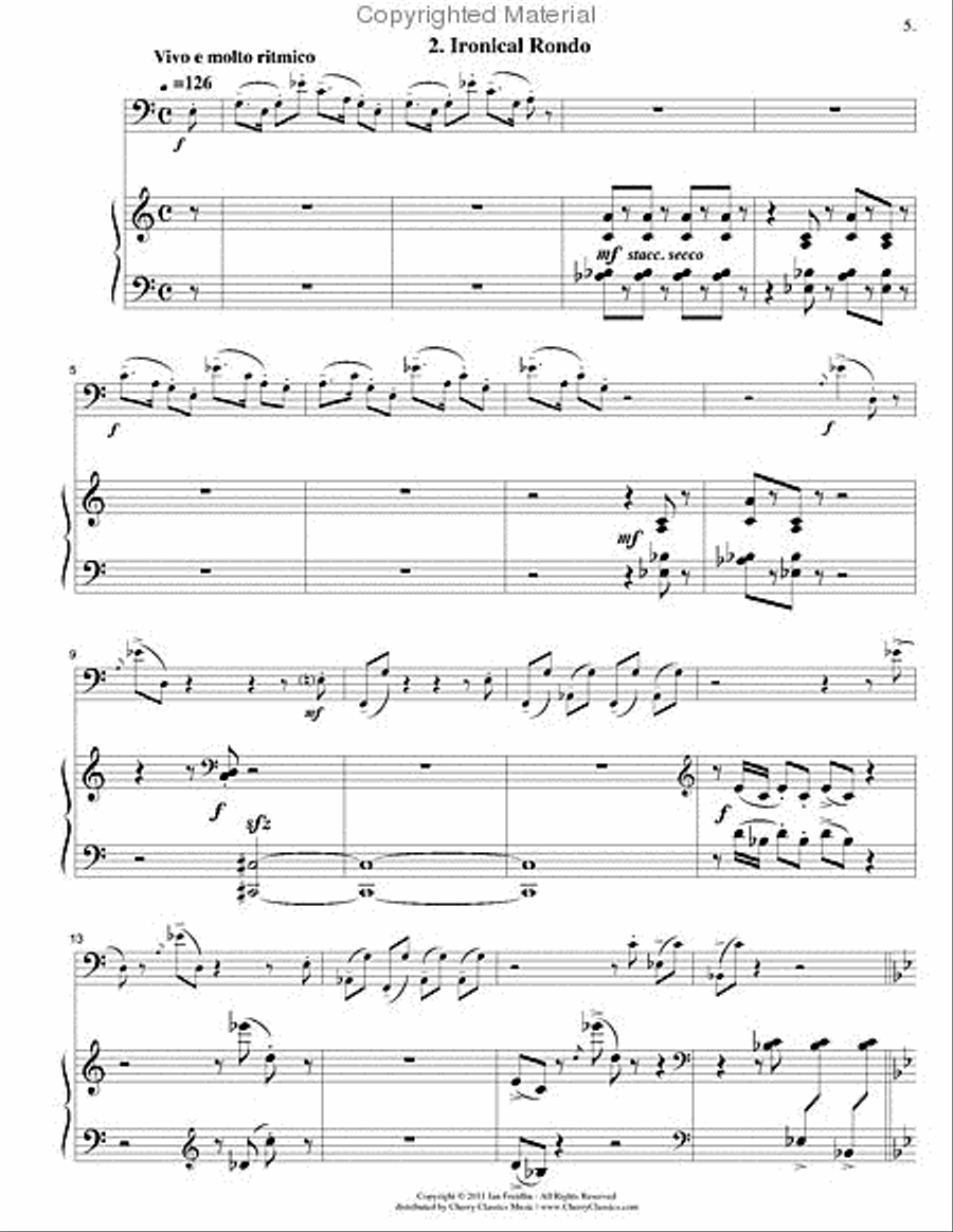 Two Pieces for Trombone & Piano Piano Accompaniment scores gallery preview page 6