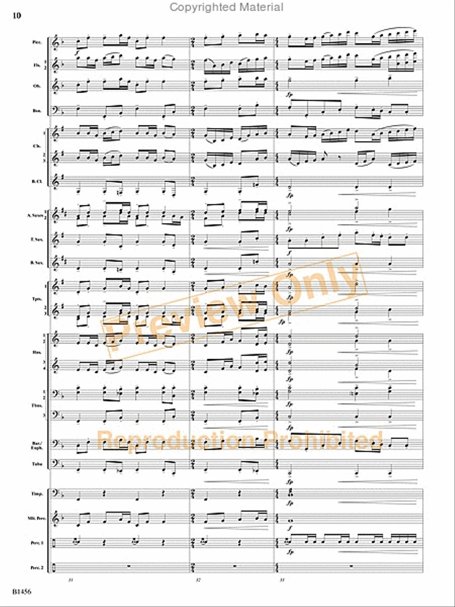 Overture to a Winter Celebration Concert Band scores gallery preview page 9