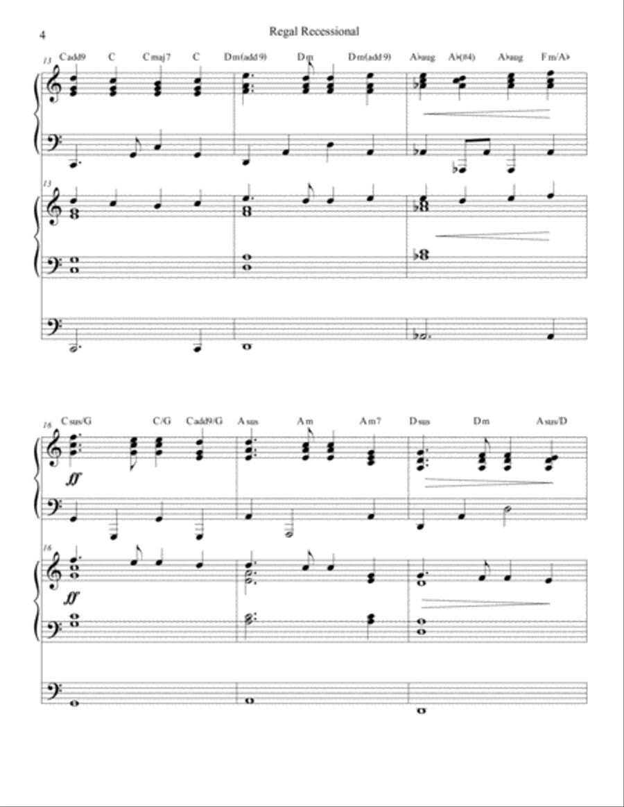 Regal Recessional - Piano & Organ Piano scores gallery preview page 4