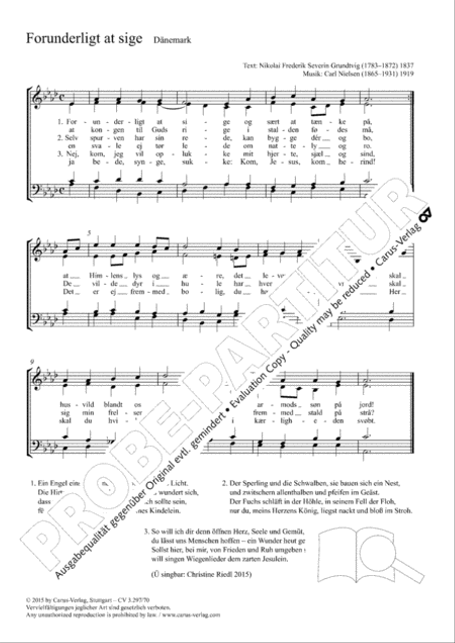 Forunderligt at sige Forunderligt at sige 4-Part scores gallery preview page 2