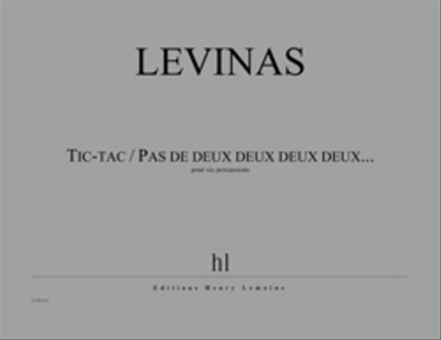 Tic-tac / Pas de deux deux deux deux... Percussion scores gallery preview page 1