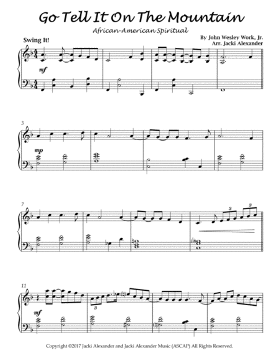 Go Tell It On the Mountain Piano Method scores gallery preview page 2