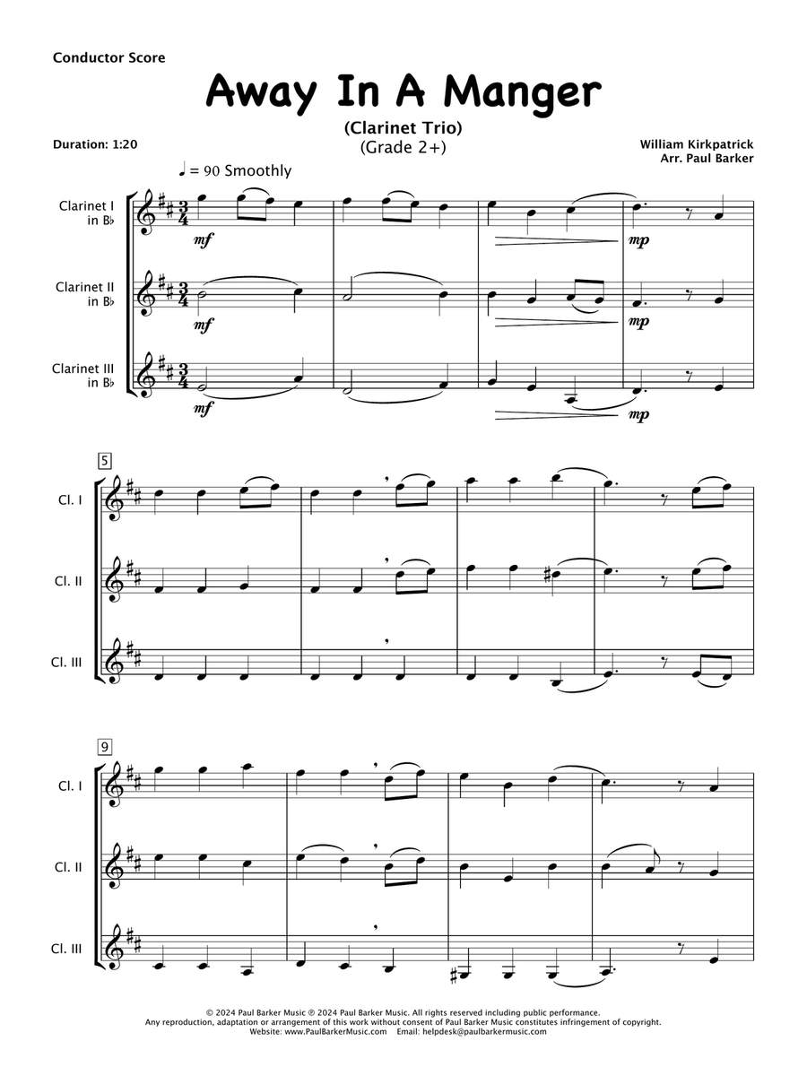 Christmas Clarinet Trios Book 3 Clarinet Trio scores gallery preview page 3