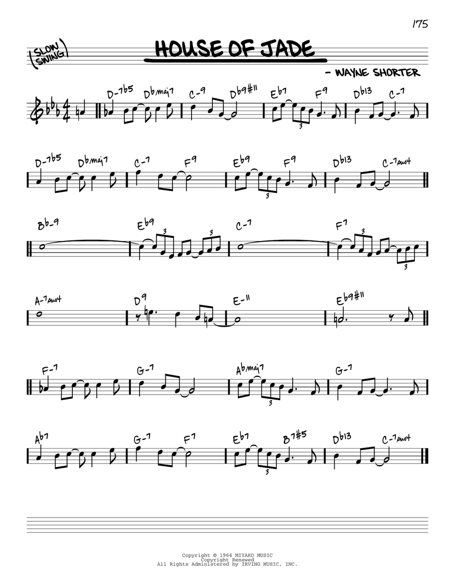 House Of Jade [Reharmonized version] (arr. Jack Grassel) Piano scores gallery preview page 1