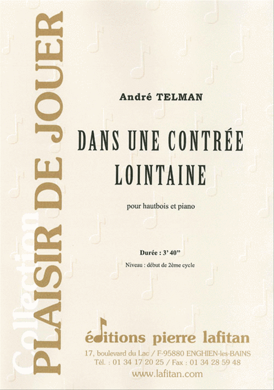 Dans Une Contrée Lointaine Piano Accompaniment scores gallery preview page 1