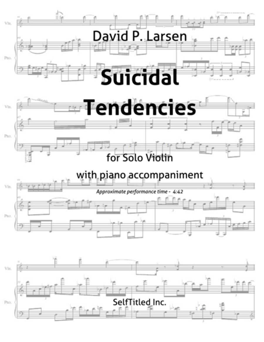 Suicidal Tendencies Violin Solo scores gallery preview page 1